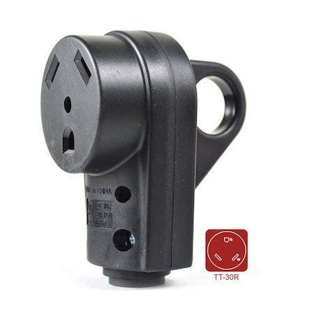 Superior Electric Plug Adapter, TT-30R, Black RVA1594